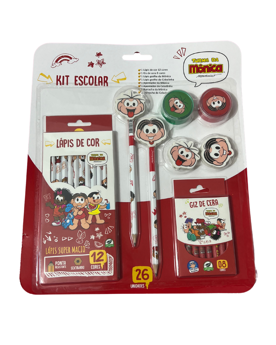 Kit escolar turma da Mônica