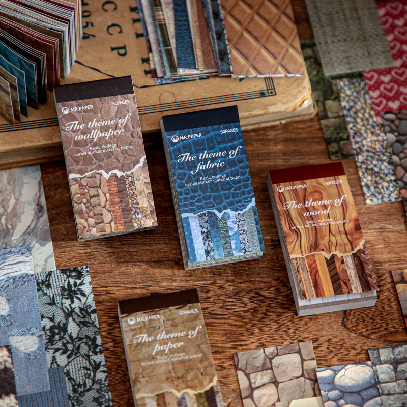 Mini Livro de Adesivos Texturas - 50 páginas