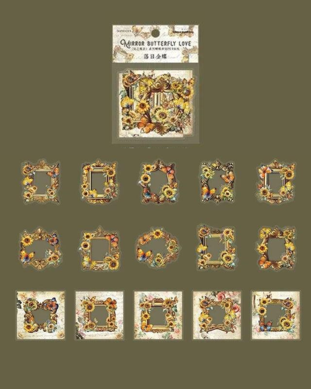 Molduras Adesivas Borboleta e Flores