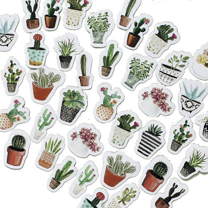 Caixinha de Adesivos Vasos de plantas - 44 adesivos decorativos
