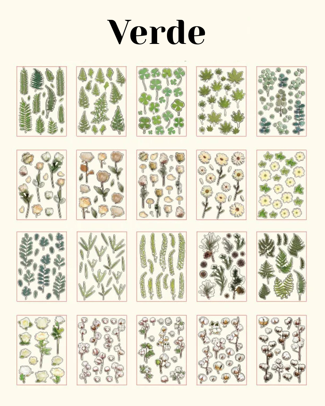 Livro de adesivos transparente Natureza - 20 páginas
