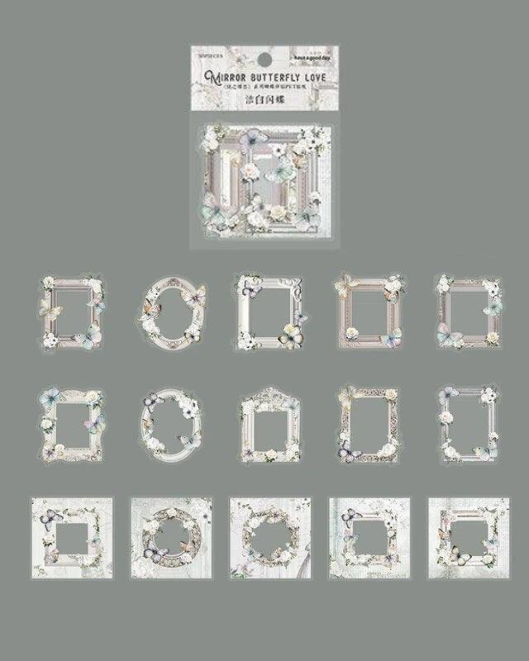 Molduras Adesivas Borboleta e Flores