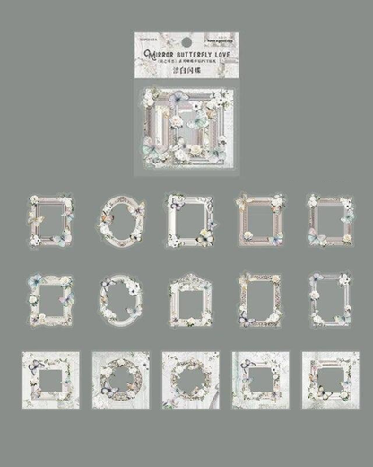 Molduras Adesivas Borboleta e Flores