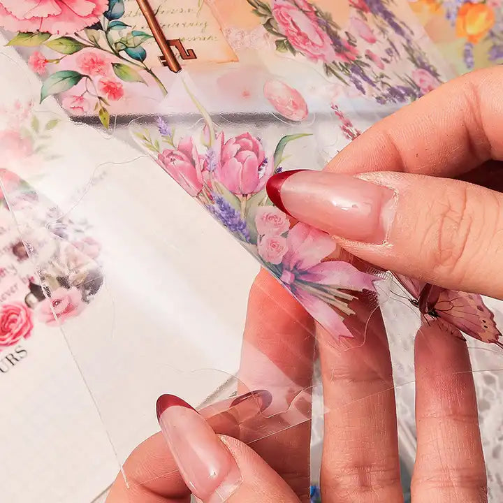 Livro de adesivos transparente O Jardim -  30 páginas