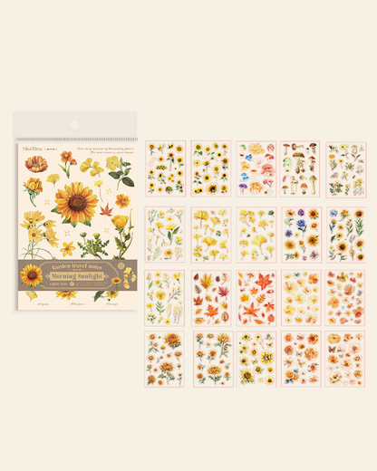Livro de adesivos transparente Meu Jardim - 20 páginas