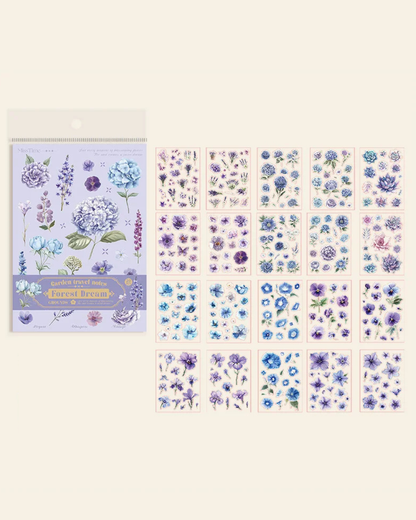 Livro de adesivos transparente Meu Jardim - 20 páginas