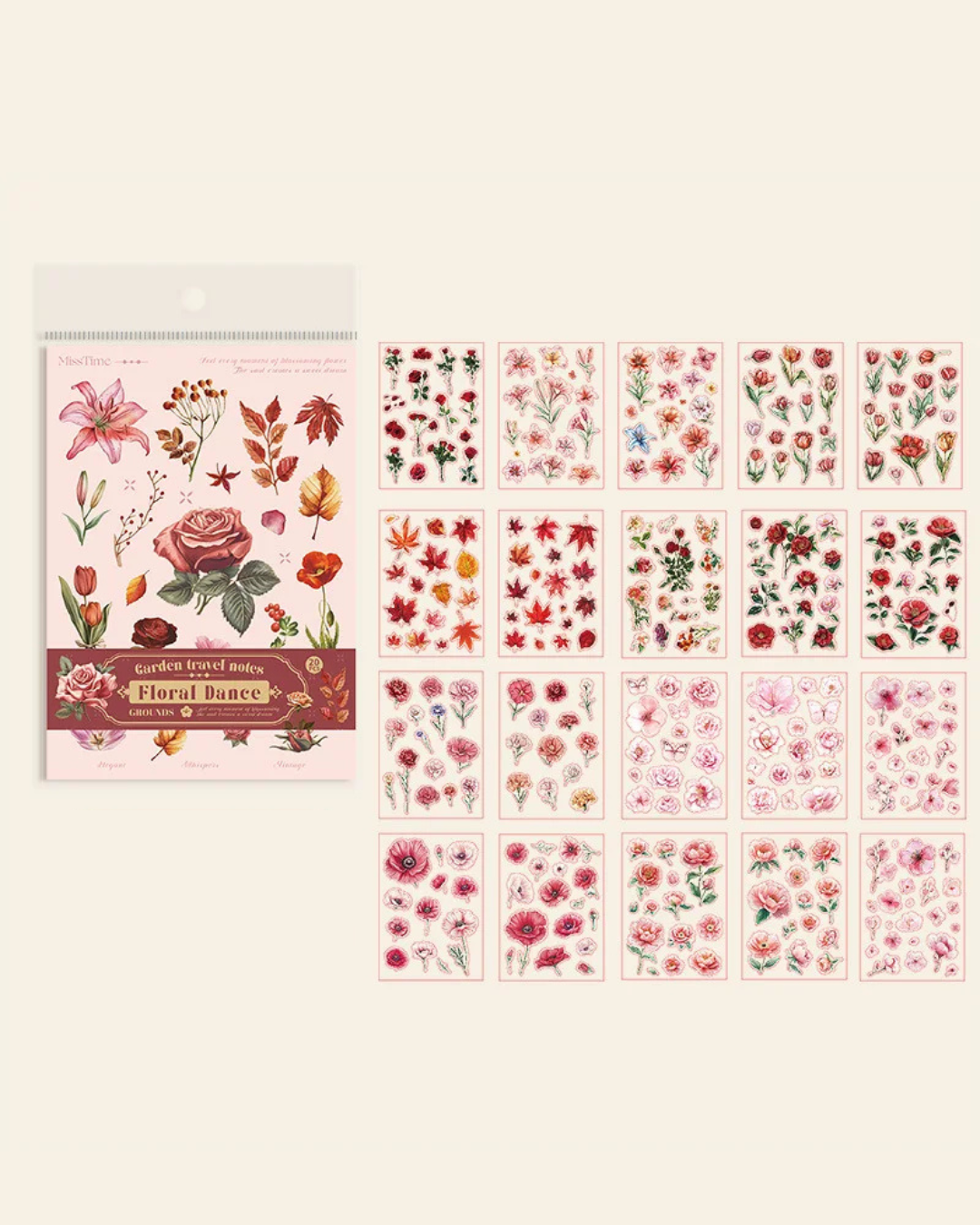 Livro de adesivos transparente Meu Jardim - 20 páginas