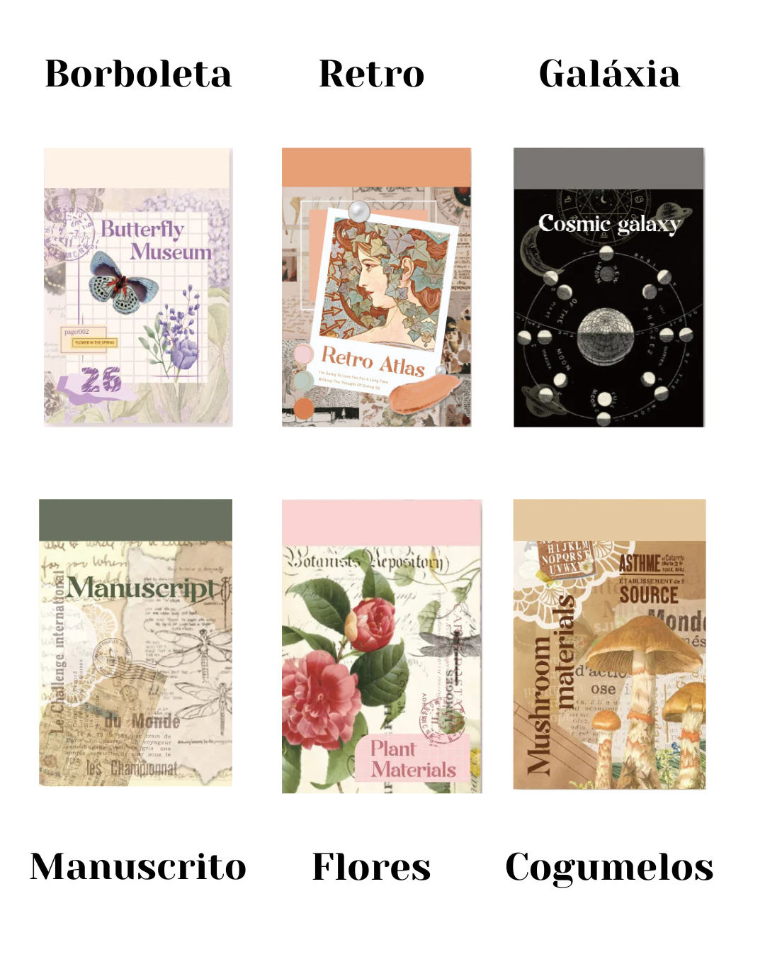 Mini Livro de Adesivos Temáticos - 50 folhas