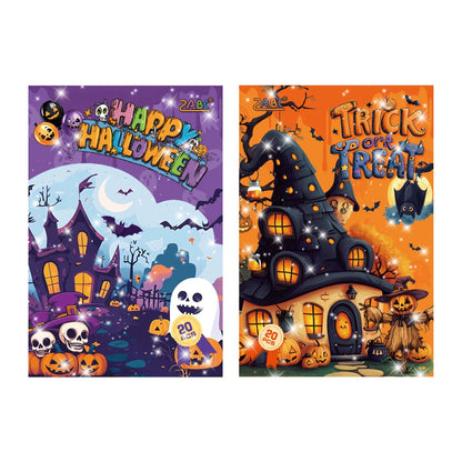 Livro de Adesivos PET Transparente Halloween - 20 páginas