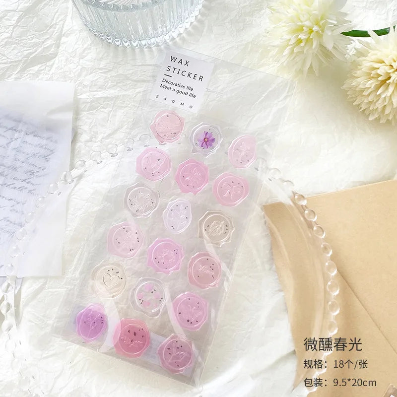 Cartela de Adesivos de Cera