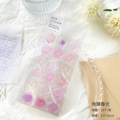 Cartela de Adesivos de Cera