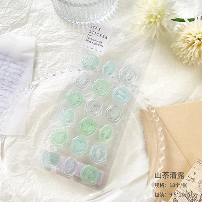 Cartela de Adesivos de Cera