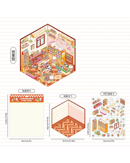 Adesivos Cena 3D Miniatura