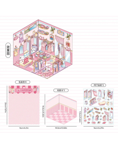 Adesivos Cena 3D Miniatura