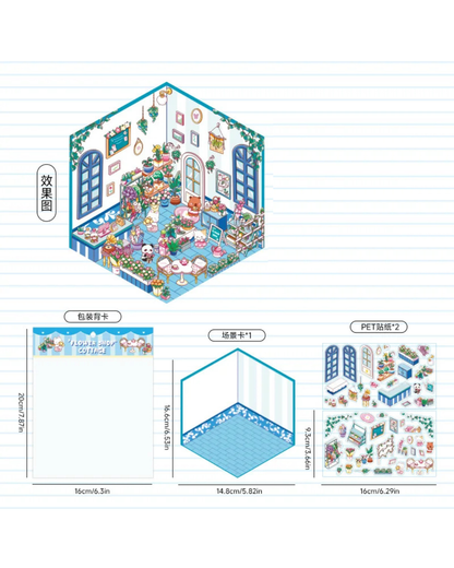 Adesivos Cena 3D Miniatura