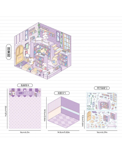 Adesivos Cena 3D Miniatura