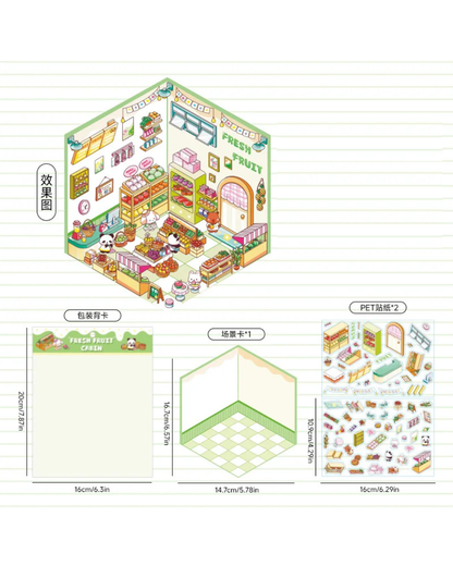 Adesivos Cena 3D Miniatura