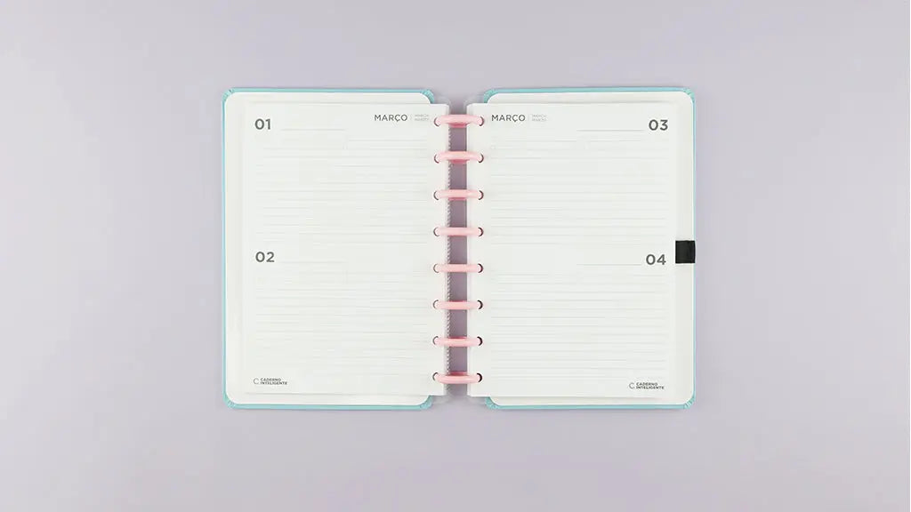 Agenda Inteligente Azul Pastel A5