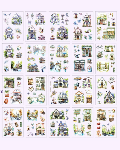 Livro de Adesivos Estações do Ano PET Transparente - 20 páginas