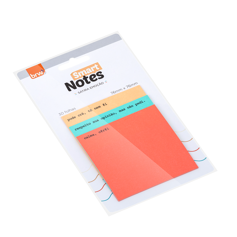 Bloco Adesivo Smart Notes Sátira Emoção Brw