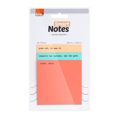 Bloco Adesivo Smart Notes Sátira Emoção Brw