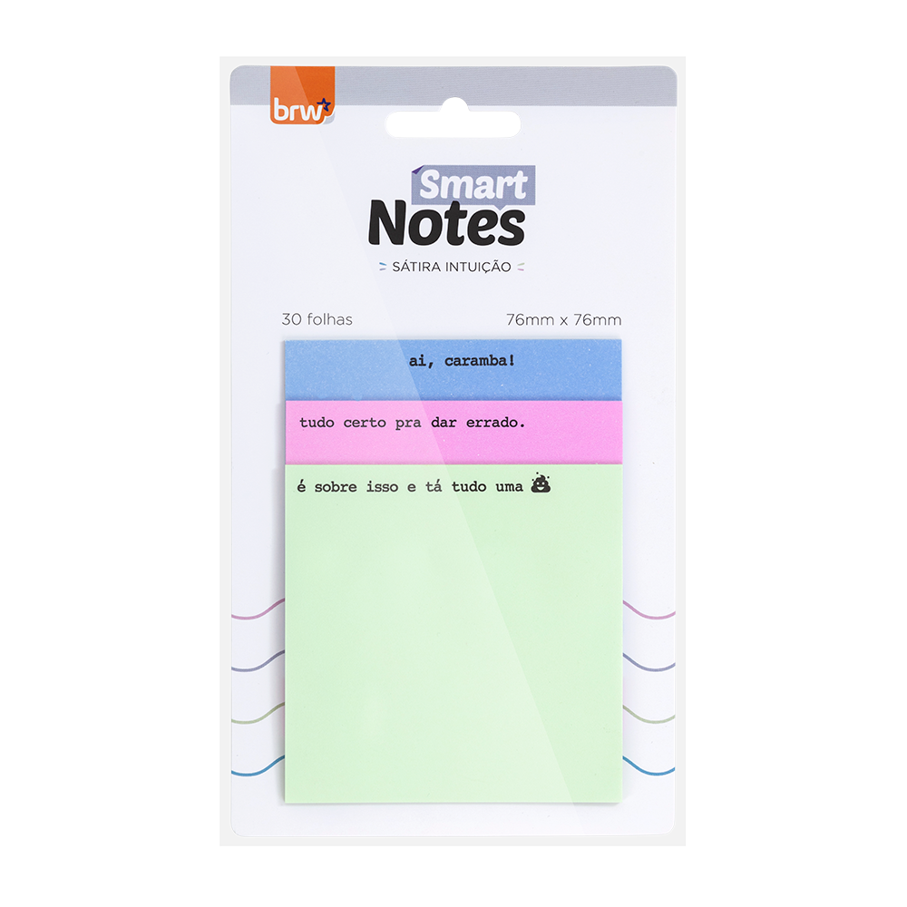 Bloco Adesivo Smart Notes Sátira Intuição Brw