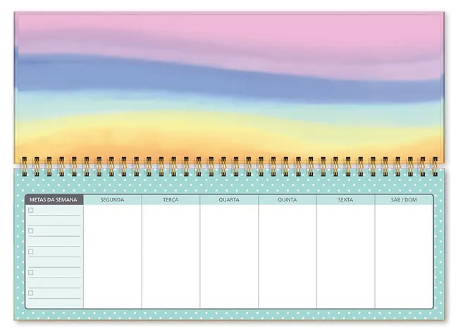 Planner Organizador semanal Tie Dye