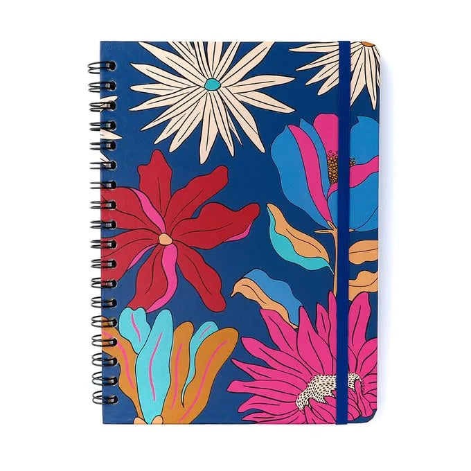 Caderno Espiral Pólen Tropicália Azul Pautado