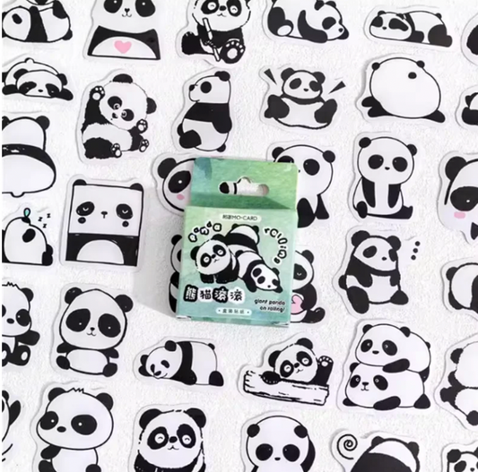 Adesivo na Caixinha Pandas - 44 adesivos decorativos