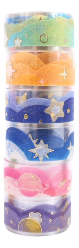 Fitas Decorativas Borda Metalizada kit 6 unidades