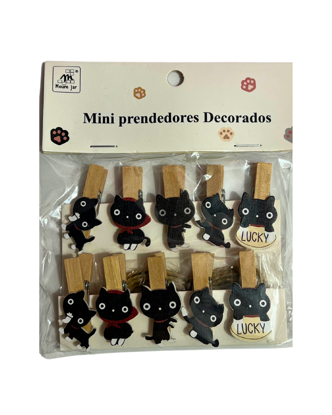 Prendedores Gatinhos com Cordinha