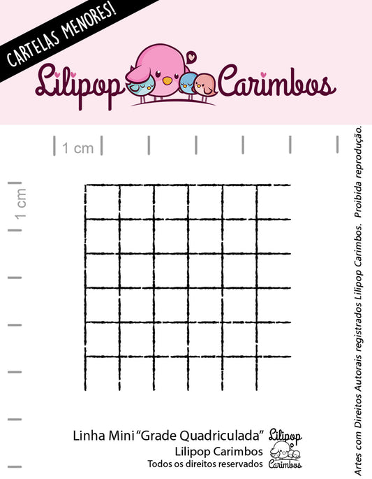 Cartela de Carimbos Mini - Grade - Lilipop Carimbos