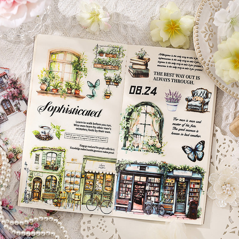 Livro de Adesivos Estações do Ano PET Transparente - 20 páginas