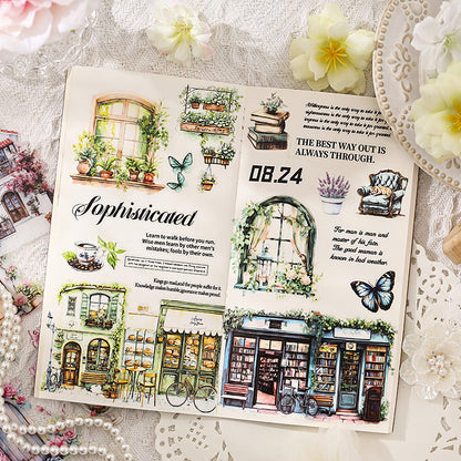 Livro de Adesivos Estações do Ano PET Transparente - 20 páginas