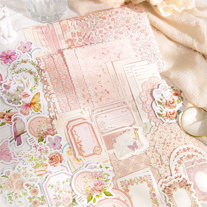 Kit Retro Completo Papéis e Adesivos - 100 unidades