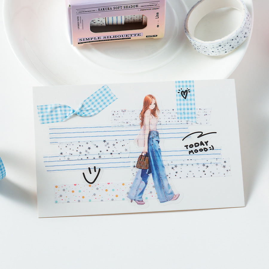 Kit 5 Washi Tapes Estampas Divertidas