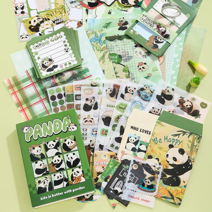 Kit com 116 peças Colagem Pandas