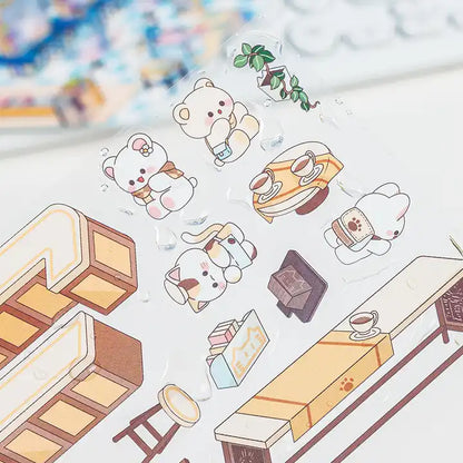 Adesivos Cena 3D Miniatura Café OU Padaria