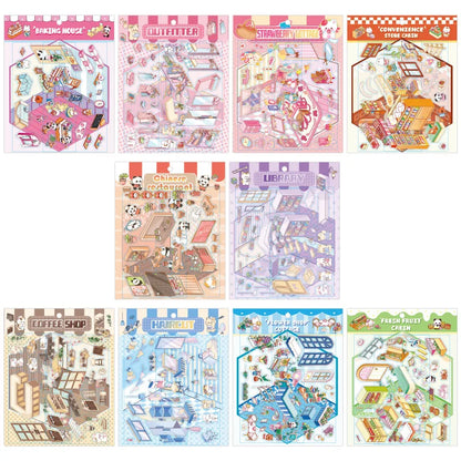 Adesivos Cena 3D Miniatura