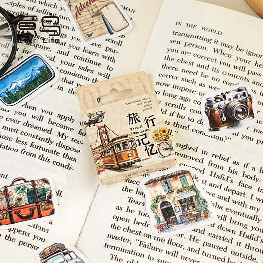 Adesivo na Caixinha Memórias Vintage - 44 adesivos decorativos