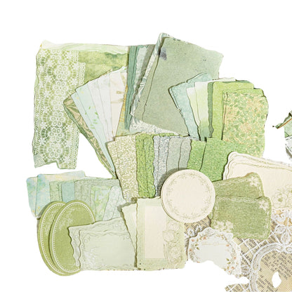 Kit Papel Decorado Verde Natureza - 100 unidades