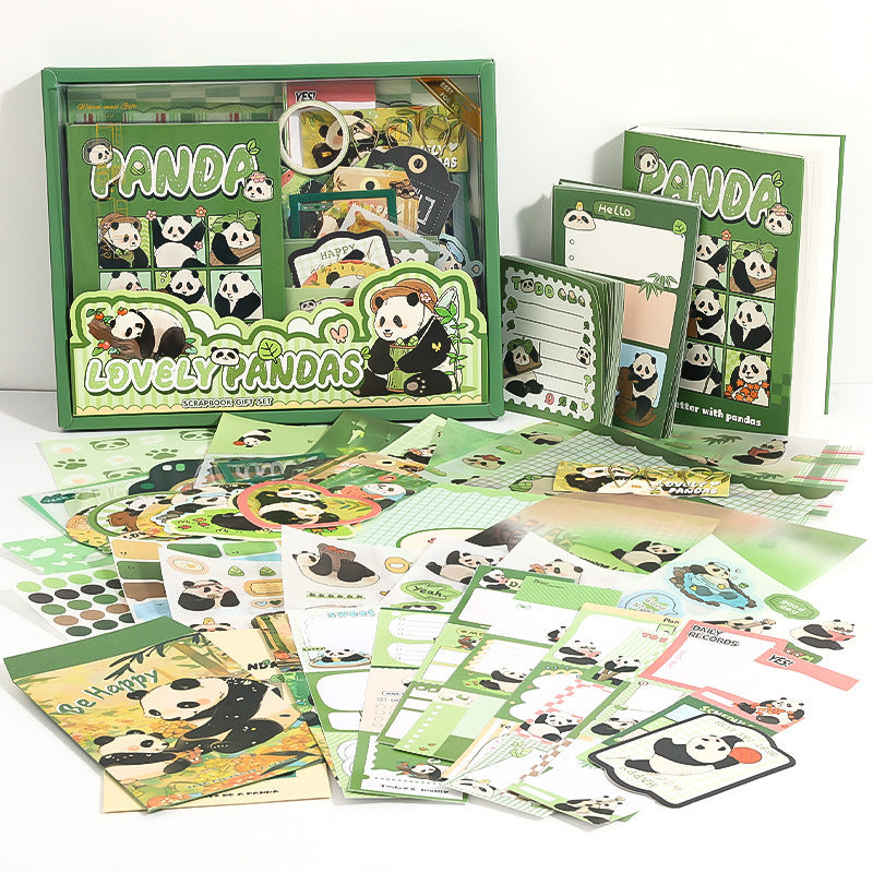 Kit com 116 peças Colagem Pandas