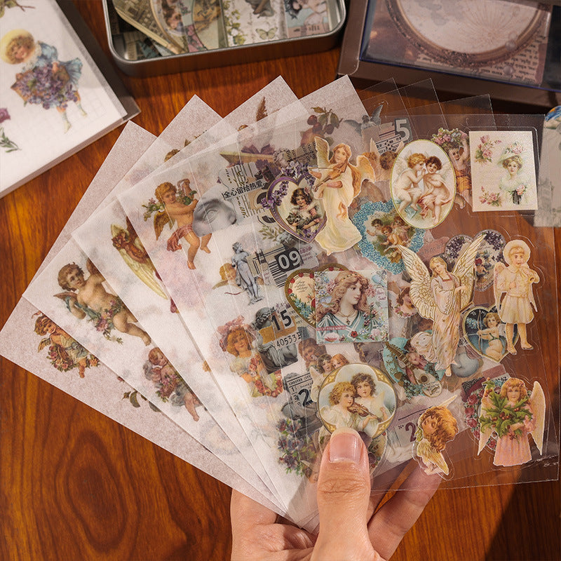 Kit com 125 peças Colagem Vintage