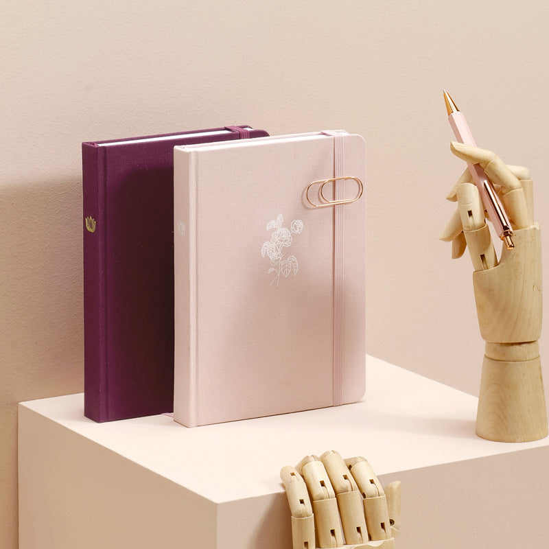 Caderno Pontilhado de Tecido para Journal