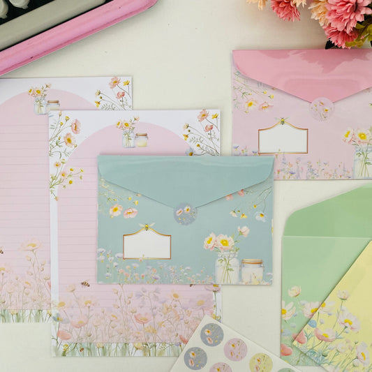 Kit Papéis de Carta com Envelopes La Palomita Abelha Rainha