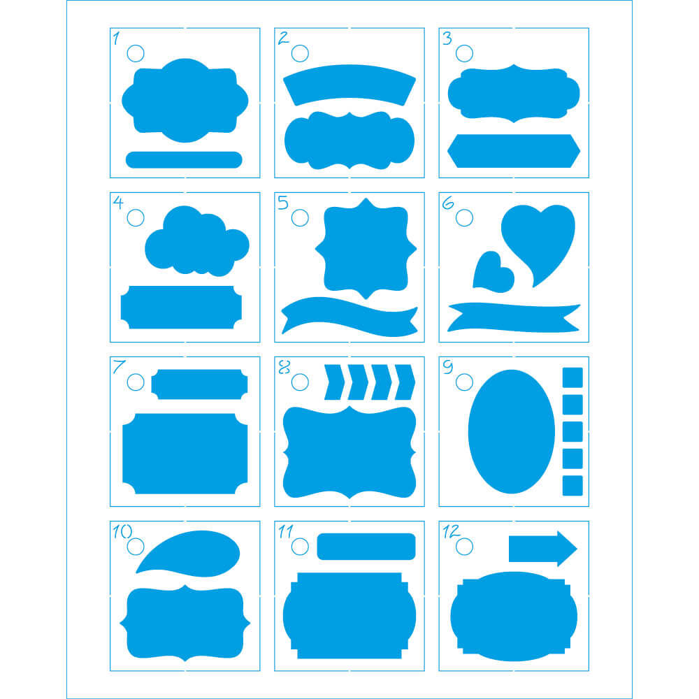 Kit Mini Stencil Tags para Planner