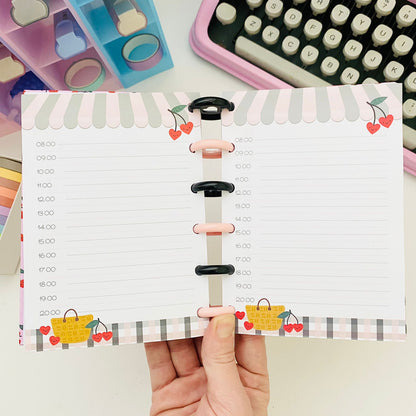 Caderno de disco A6 Cerejinhas