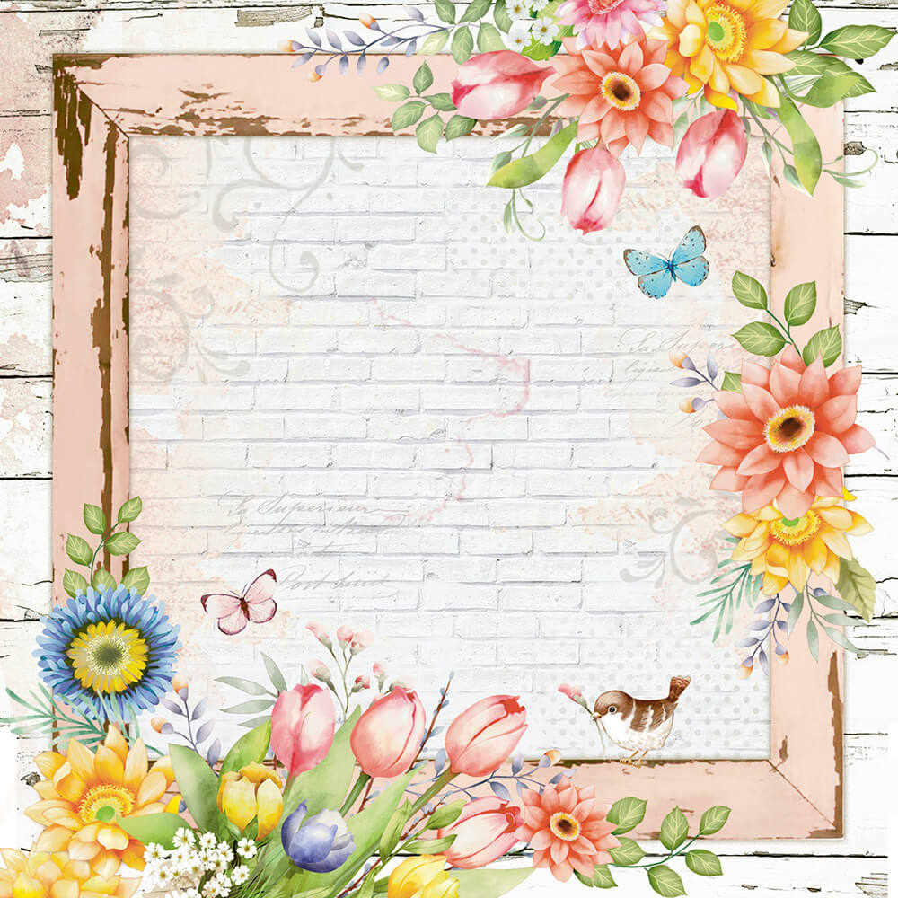 Bloco de Papel para Scrapbook Encanto 15x15cm Litoarte