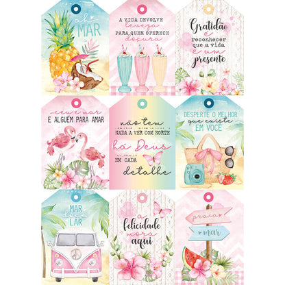 Bloco de Papel A4 para Scrapbook A Felicidade Mora aqui 21x29,7cm Litoarte