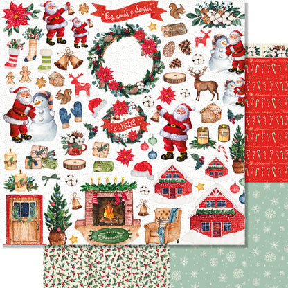 Papel Scrapbook Natal Litoarte 30,5x30,5 Dupla Face